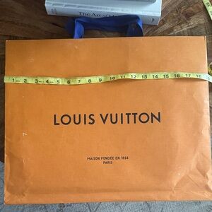Louis Vuitton Orange gif bag with Blue Handles (Just the Paper bag)